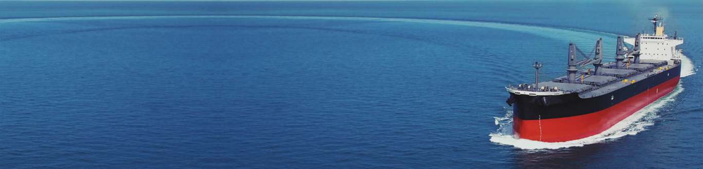 Cargo ship crossing the open Atlantic